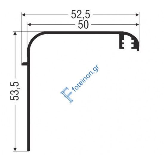 Αρμοκάλυπτρο M9419 Comfort Alumil 6m σε χρώμα καφέ 8014