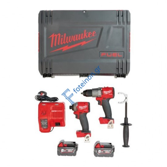 Σετ Κρουστικό δραπανοκατσάβιδο και Παλμικό κατσαβίδι 1/4'' 18V Milwaukee M18(4933464268)