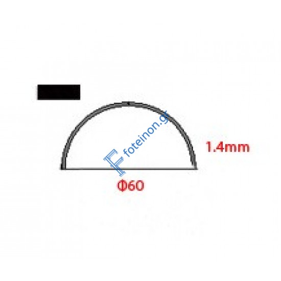 Κουπαστή Μαύρη Φ60 1.40mm 6m