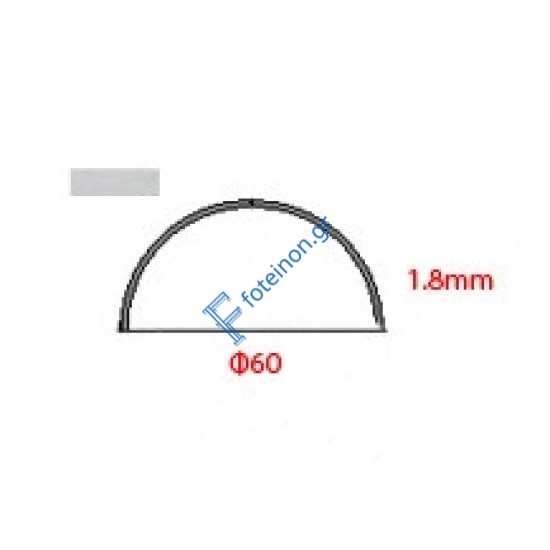 Κουπαστή Γαλβανιζέ Φ60 1.80mm 6m