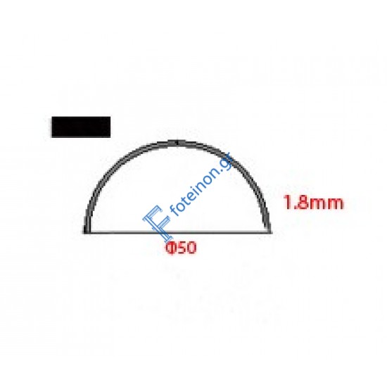 Κουπαστή Μαύρη Φ50 1.80mm 6m