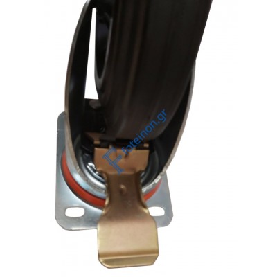 Ρόδα περιστρεφόμενη με φρένο γαλβανισμένη Φ20mm QT