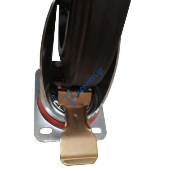 Ρόδα περιστρεφόμενη με φρένο γαλβανισμένη Φ20mm QT