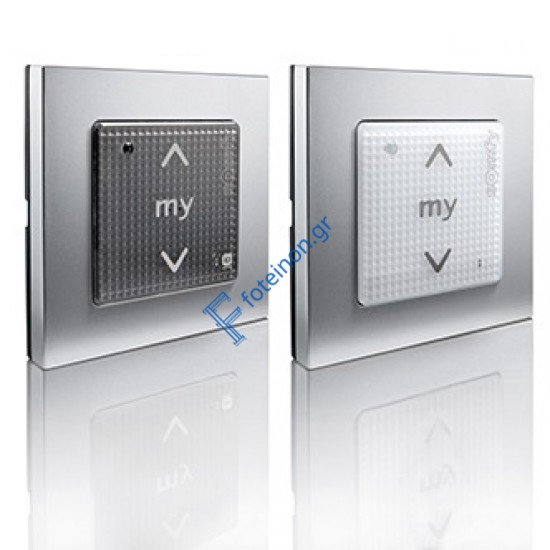 Τηλεχειριζόμενος επιτοίχιος διακόπτης αφής Somfy smoove 1 io pure shine