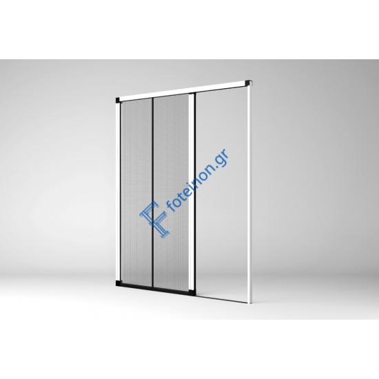 Σίτα ελατηρίου οριζόντιας κίνησης με αντιανεμικό άξονα και ερπύστρια Scorpion Λευκό χρώμα  (πλ.120-140cm και ύψ.220-240cm)