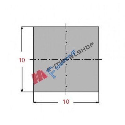 Μασίφ Τετράγωνο Γαλβανιζέ 10x10 6m 