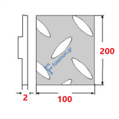 Λαμαρίνα Κριθαράκι Σιδήρου Γαλβανιζέ 1000x2000x2mm
