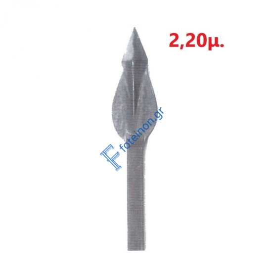 Λόγχη-φλόγα (ρόμβος) σιδήρου για περίφραξη  14x14 τετράγωνο 2,20μ.