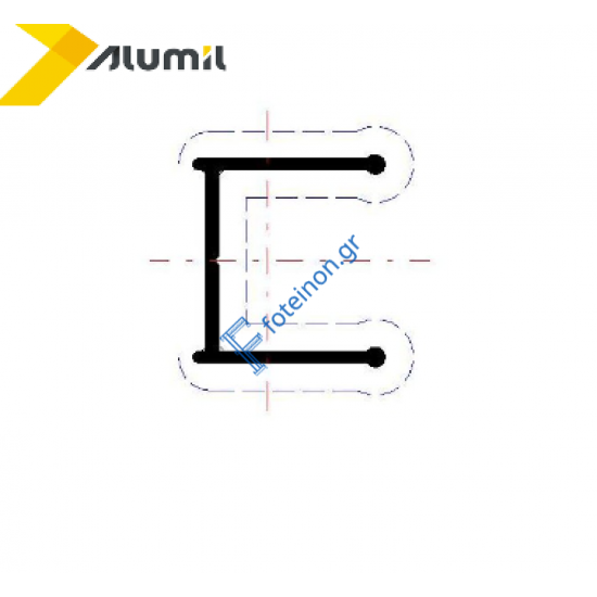 Οδηγός σήτας M866 6μ σε χρώμα λευκό 9016 (τιμή βέργας 6m.)