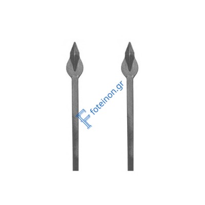 Λόγχη-φλόγα (ρόμβος) σιδήρου για περίφραξη  14x14 τετράγωνο 