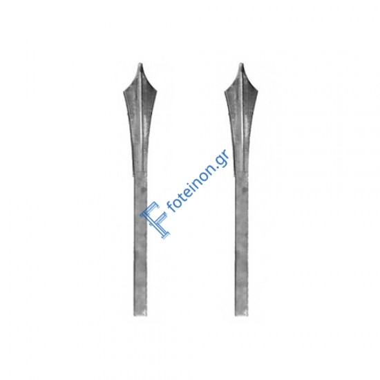 Λόγχη σιδήρου απλή (ίσια) για περίφραξη 14x14 τετράγωνο 