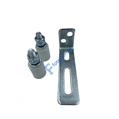 Πιάστρα 2 ράουλα, τεφλόν 40mm πάχος x 50mm ύψος & λάμα για πλαστικό οδηγό