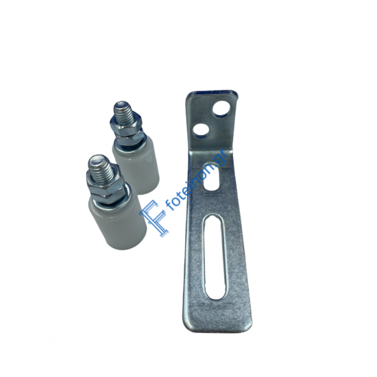 Πιάστρα 2 ράουλα, τεφλόν 40mm πάχος x 50mm ύψος & λάμα για πλαστικό οδηγό