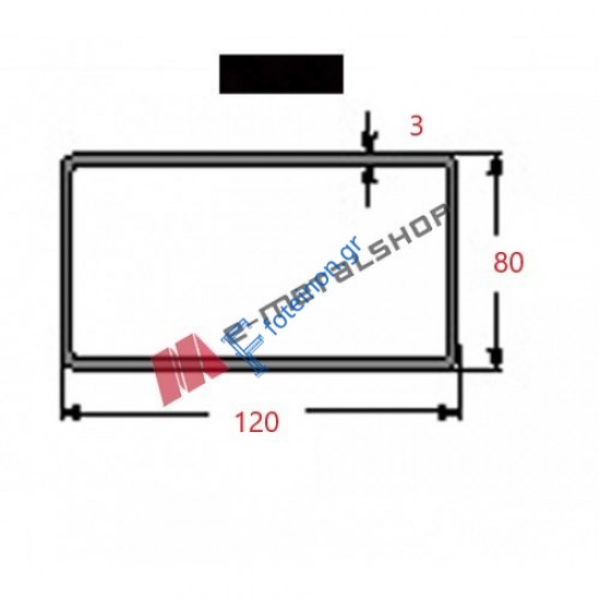 Κοιλοδοκός 120x80x3mm Γαλβανιζέ 6m
