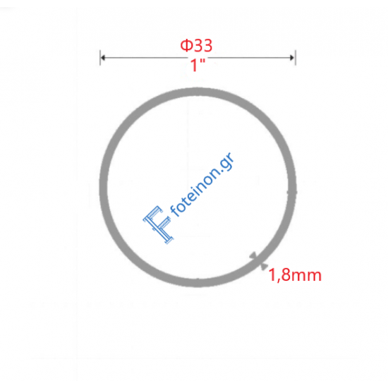 Σωλήνα Γαλβανιζέ ΒΤ Φ33 1'' 1,8mm 6m