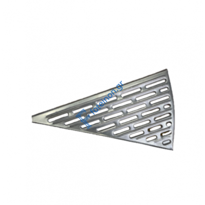 Σκαλοπάτια σιδήρου λαμαρίνας γαλβανιζέ πρεσσαριστά αριστερά