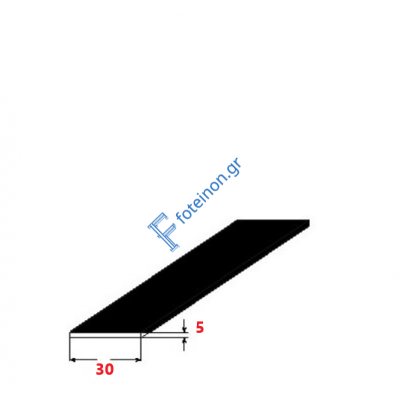Λάμα 30x5mm Μαύρη 6m
