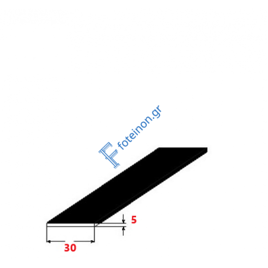 Λάμα 30x5mm Μαύρη 6m