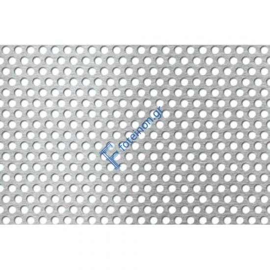 Λαμαρίνα Διάτρητη Γαλβανιζέ Στρογγυλή τρυπα (Φ6) 600x600x1.5mm 