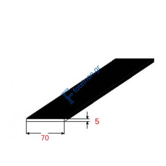 Λάμα 70x5mm Μαύρη 6m