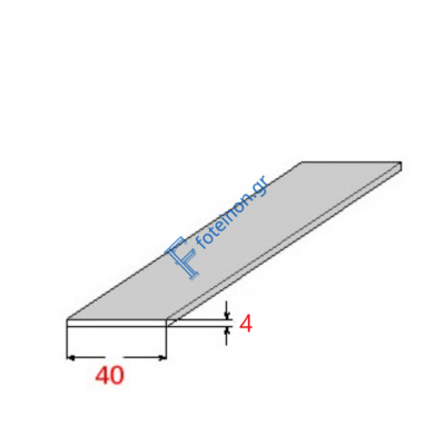 Λάμα 40x4mm Γαλβανιζέ 4m