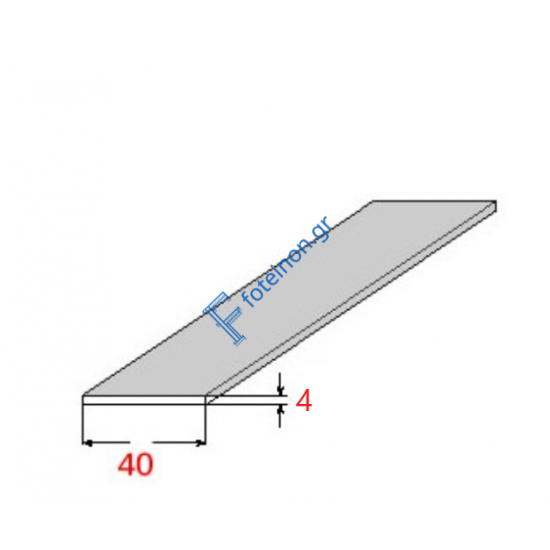 Λάμα 40x4mm Γαλβανιζέ 4m