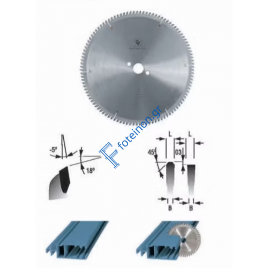 Δίσκος κοπής αλουμινίου 550mm με τρύπα Φ32, 168 δόντια γερμανικός Hardmetal 168