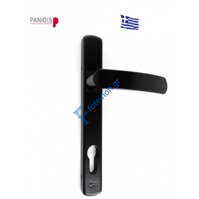 Χειρολαβή διπλή με πλάκα X-708 Μακεδονικής Μαύρη