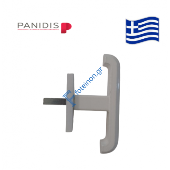 Πόμολο ταυ λευκό Μακεδονικής 8mm Χ-105