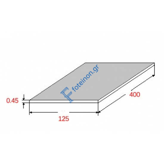 Λαμαρίνα Σιδήρου Βαμμένη Γκρι 9006, 1250x4000x0.45mm
