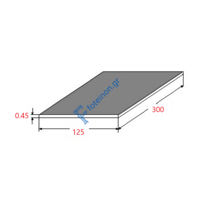 Λαμαρίνα Σιδήρου Βαμμένη Γκρί 7015 σαγρέ 1250x3000x0.45mm