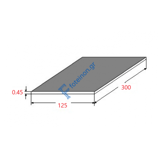 Λαμαρίνα Σιδήρου Βαμμένη Γκρί 7015 σαγρέ 1250x3000x0.45mm