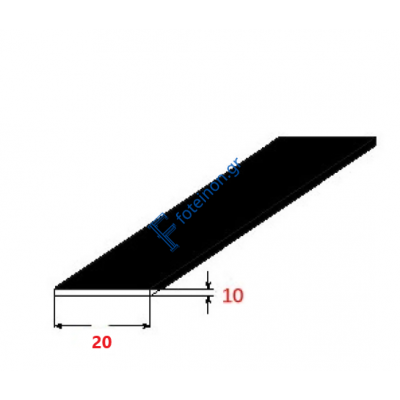 Λάμα 20x10mm Μαύρη 6m