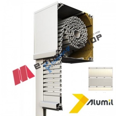 Ρολό αλουμινίου βαρέως τύπου μεγάλης διάτρησης  303024 Alumil Smartia 13700 120x220