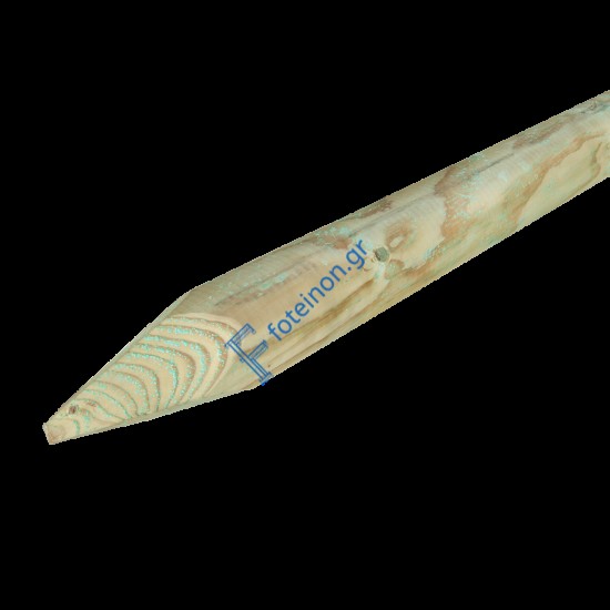 Ξύλινος πάσσαλος Ø5εκ. ΠΑΣΣΑΛΟΣ ΣΤΡΟΓΓΥΛΟΣ ΜΕ ΜΥΤΗ Φ5 x 300εκ.