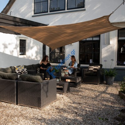 Τετράγωνο πανί σκίασης 285gsm 5x5μ. Άμμου