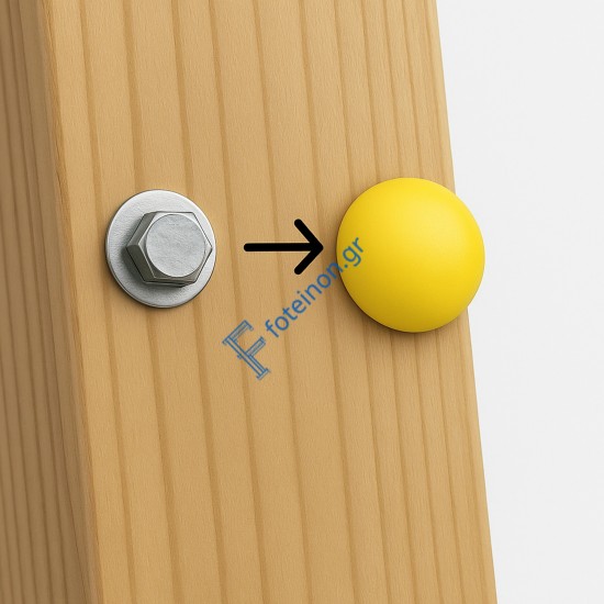 Κάλυμμα Βίδας 6mm Κίτρινο