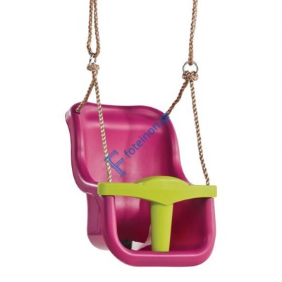 Κάθισμα Μωρού με Τ Μπάρα Προστασίας - Ροζ με Πράσινο ανοιχτό