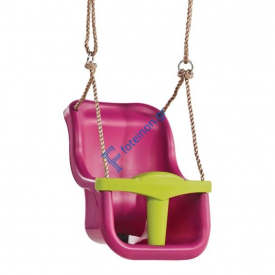 Κάθισμα Μωρού με Τ Μπάρα Προστασίας - Ροζ με Πράσινο ανοιχτό