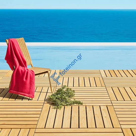 Ξύλινο Πλακίδιο 40x40εκ. Εξωτερικού Χώρου