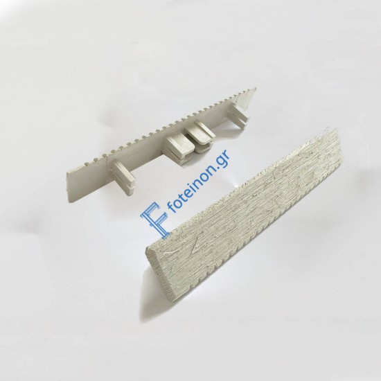 Τάπα WPC 3d wood 2,5 x 15εκ. - λευκό μπεζ